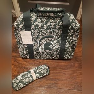 New W/Tags Michigan State Spartans Quilted Cotton Mini Duffle Bag